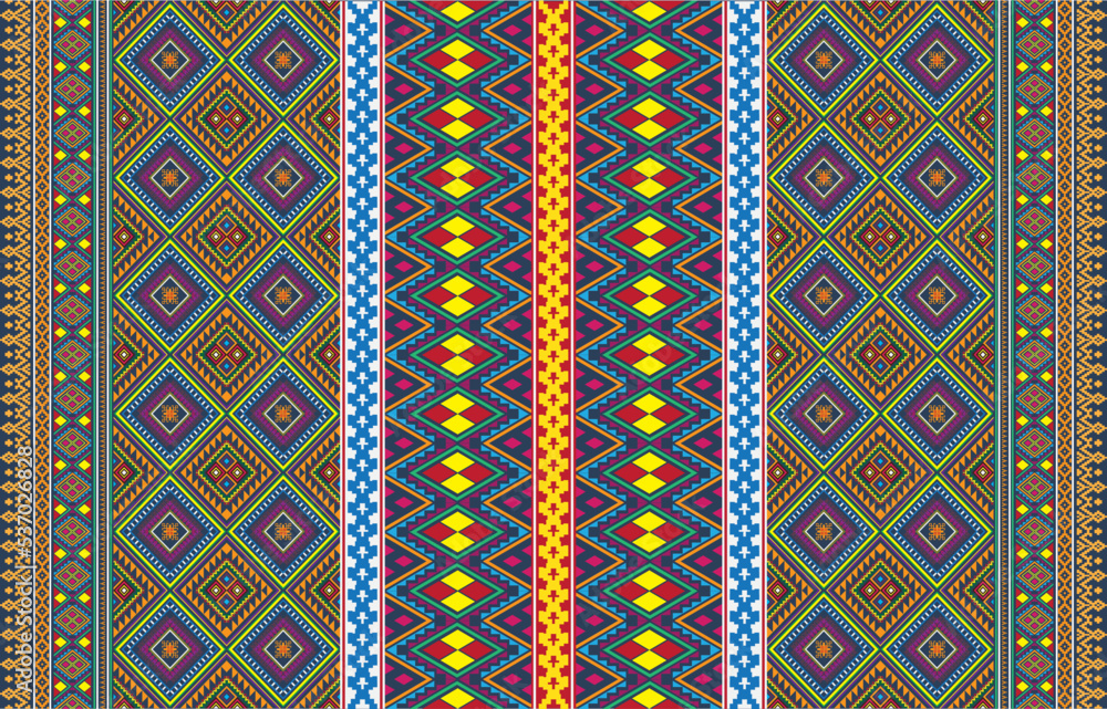 Ethnic monochrome seamless pattern. Background with Aztec geometric patterns. Print with a tribal theme. Fabric from the Navajo people. Abstract wallpaper in a modern style. Illustration in vector for Ethnic monochrome seamless pattern. Background with Aztec geometric patterns. Print with a tribal theme. Fabric from the Navajo people. Abstract wallpaper in a modern style. Illustration in vector for