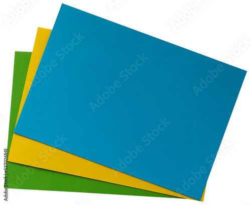 Three colorful envelopes