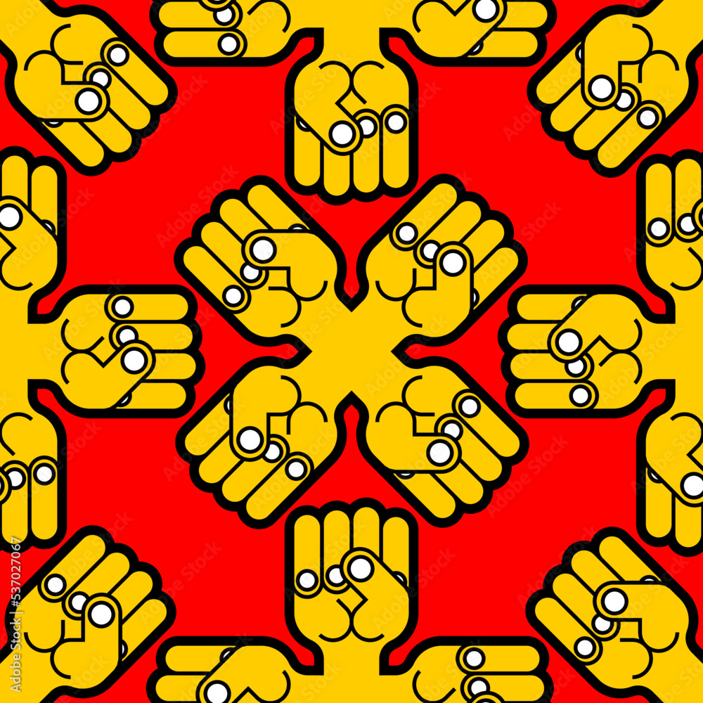 Fist Pattern seamless . Fists Background. Vector texture Fist Pattern seamless . Fists Background. Vector texture