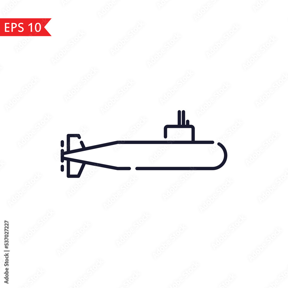 Submarine line icon isolated sign symbol Vector Submarine line icon isolated sign symbol Vector