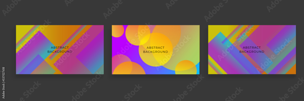 Set of abstract presentation background