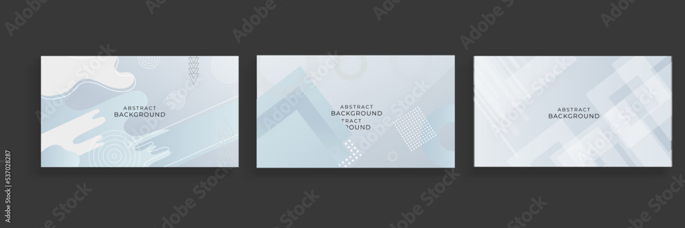 Set of abstract white presentation background