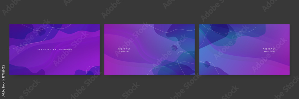 Set of abstract colorful presentation background