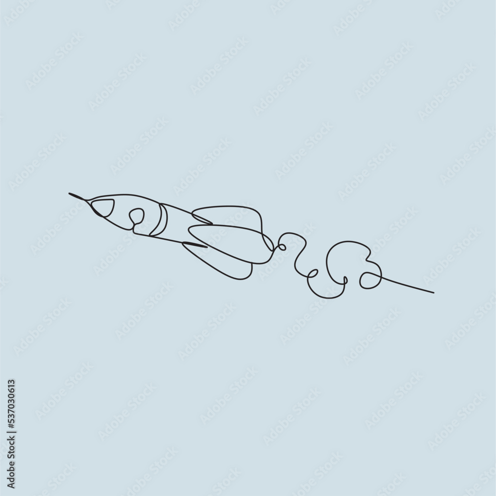 Rocket one line minimalist icons Rocket one line minimalist icons