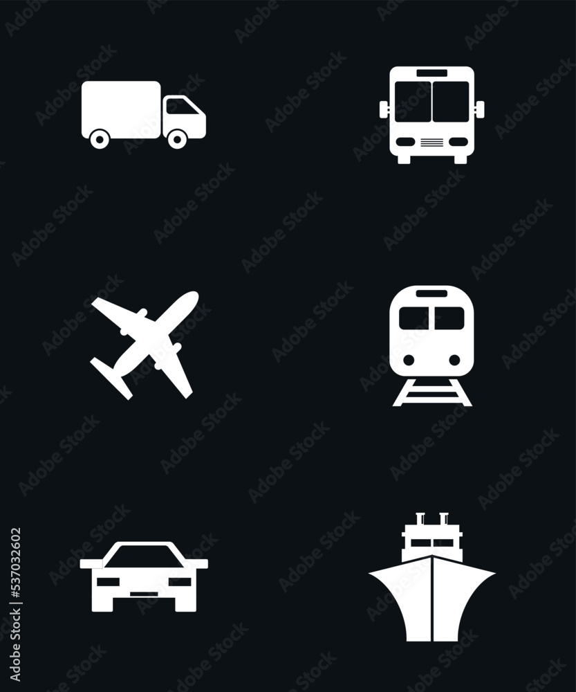transportation icons set transportation icons set