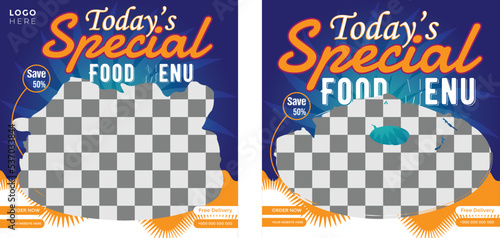 Today's special menu social media post menu template editable social post design
