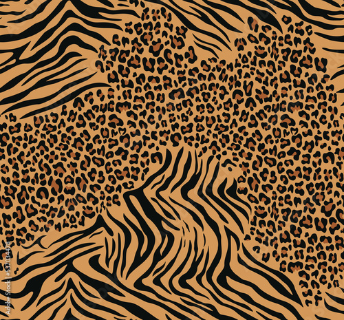  Animal print leopard zebra mix texture, trendy design for printing clothes, fabric, paper.