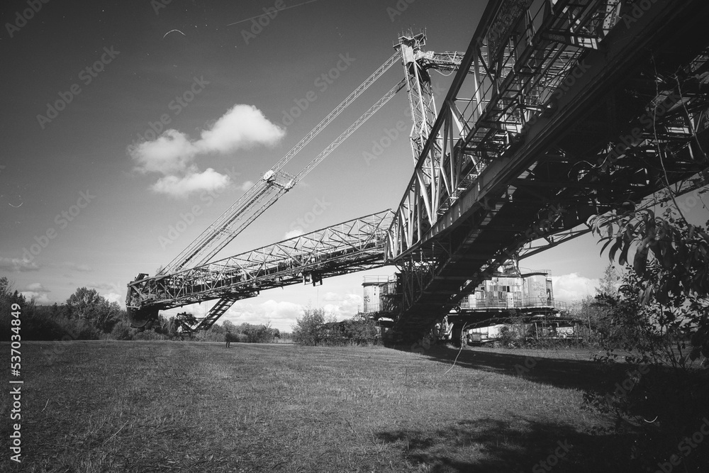 Naklejka premium Schaufelradbagger - Kohlebagger - Braunkohle - The Gigantic Coal - Brown Coal Mine