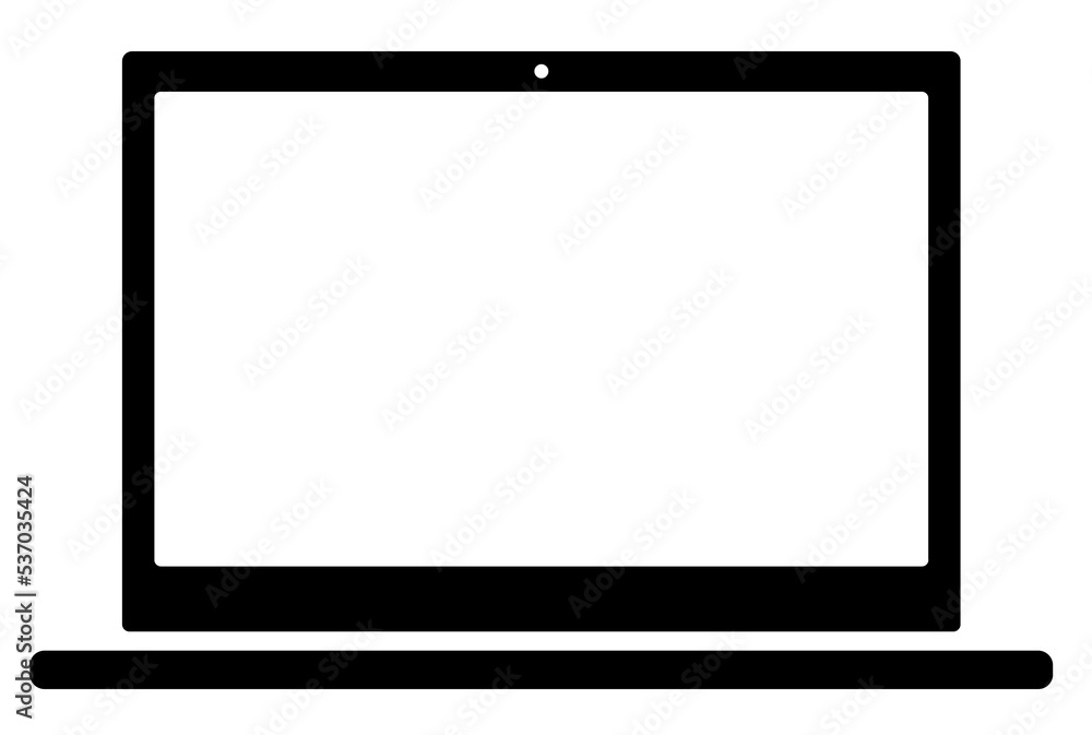 Laptop flat icon. Notebook flat icon. Portable computer flat illustration Laptop flat icon. Notebook flat icon. Portable computer flat illustration