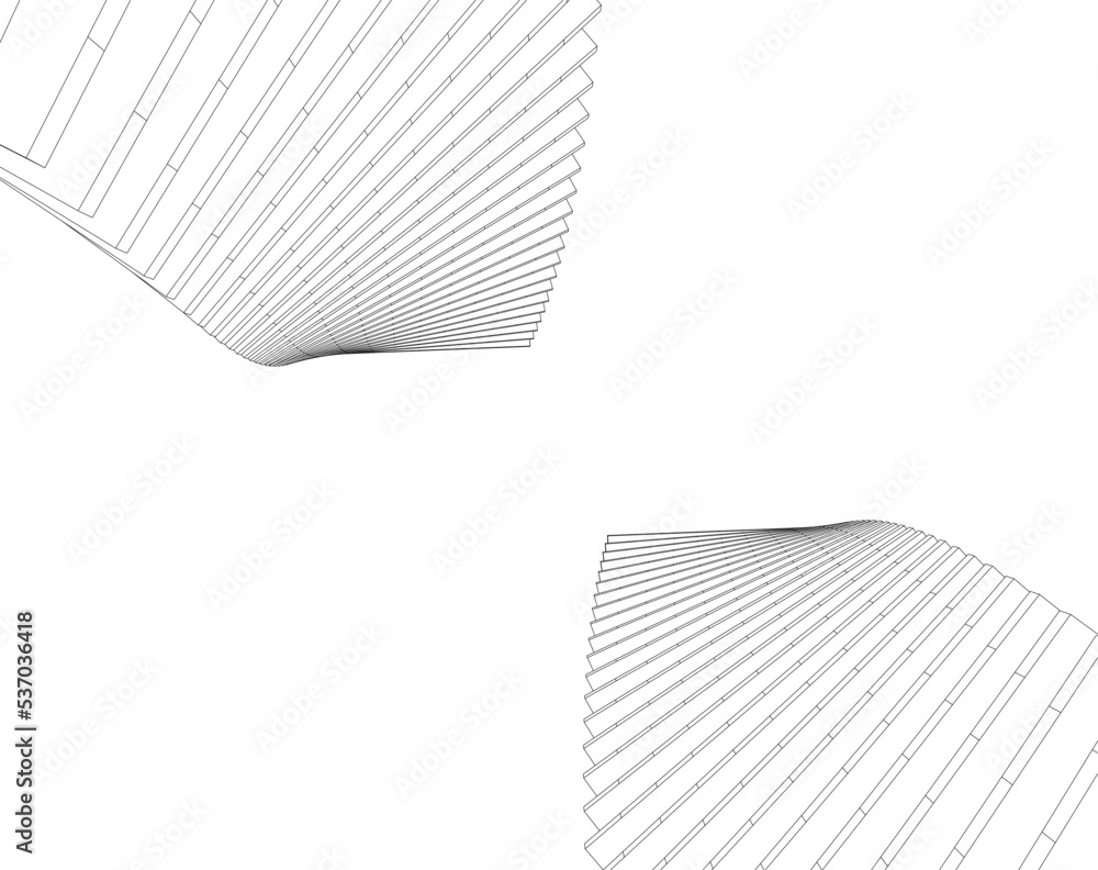 abstract architecture vector 3d illustration abstract architecture vector 3d illustration