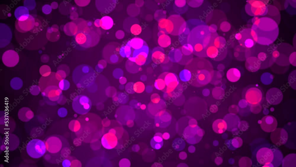 Flying glittering defocused particles animation. Abstract defocused particles moving forward at pink background. Seamless looping animation. Flying glittering defocused particles animation. Abstract defocused particles moving forward at pink background. Seamless looping animation.