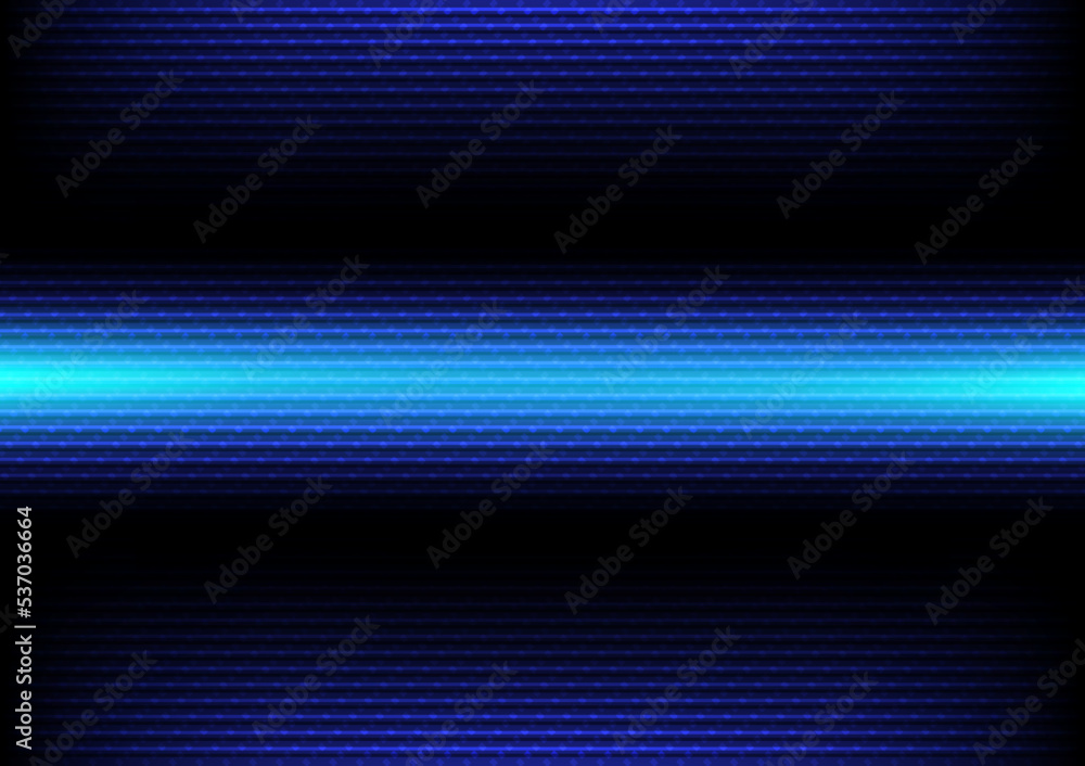 Abstract blue luminous horizontal lines background. High speed line technology background digital and connection concept.