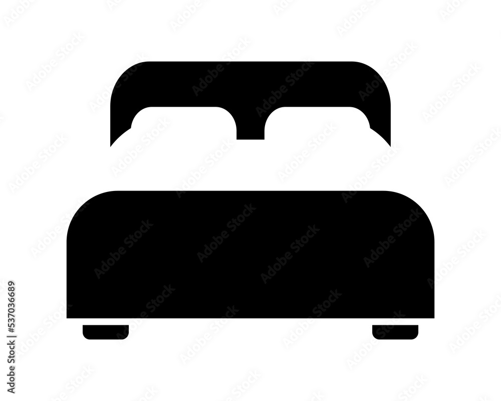 Double Bed icon vector Double Bed icon vector