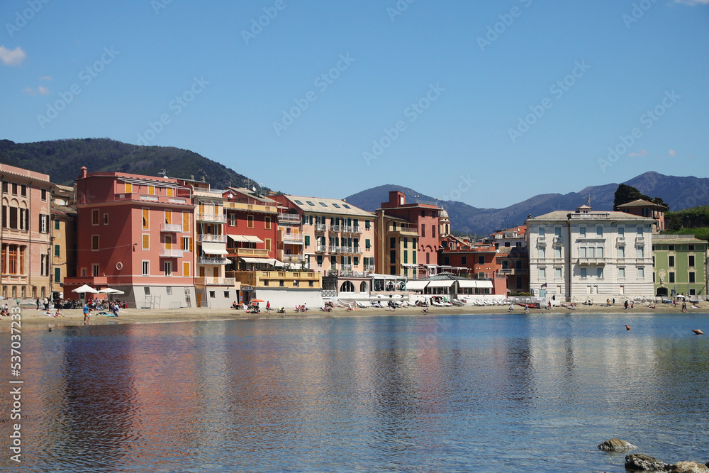 Sestri Levante town in Ligurian Riviera, Italy