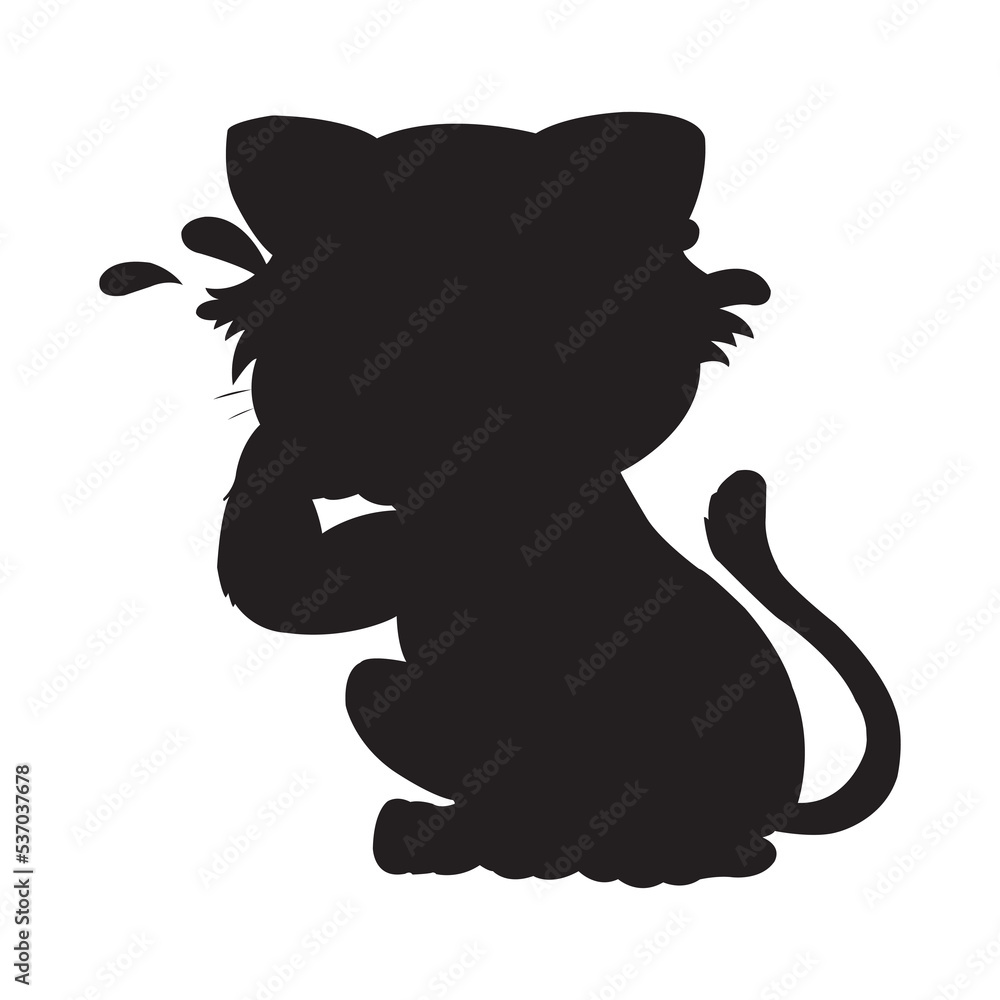 Christmas cat silhouette vector isolated on white background coloring page for kids zentangle cat shirt design, logo, tattoo, decoration and kids coloring book Christmas cat silhouette vector isolated on white background coloring page for kids zentangle cat shirt design, logo, tattoo, decoration and kids coloring book