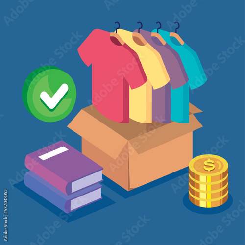 flea market and box