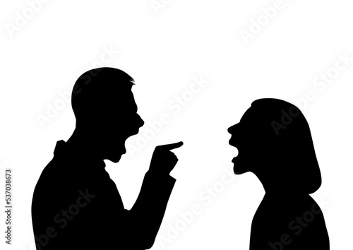 marital quarrel ,  vector file