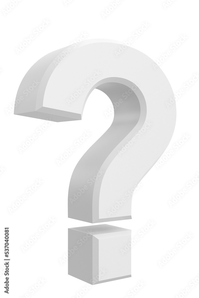 Question mark sign. 3D question mark. Question mark sign. 3D question mark.