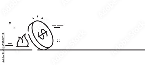Gas price line icon. Fuel tax sign. LPG rate symbol. Minimal line illustration background. Gas price line icon pattern banner. White web template concept. Vector