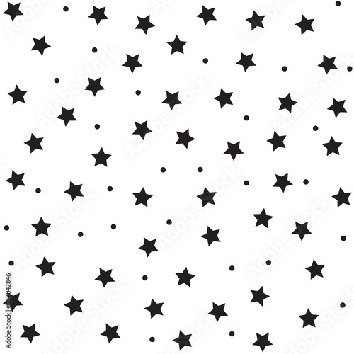 Star pattern. Seamless vector stars background. Cute festive Christmas and holidays ornament