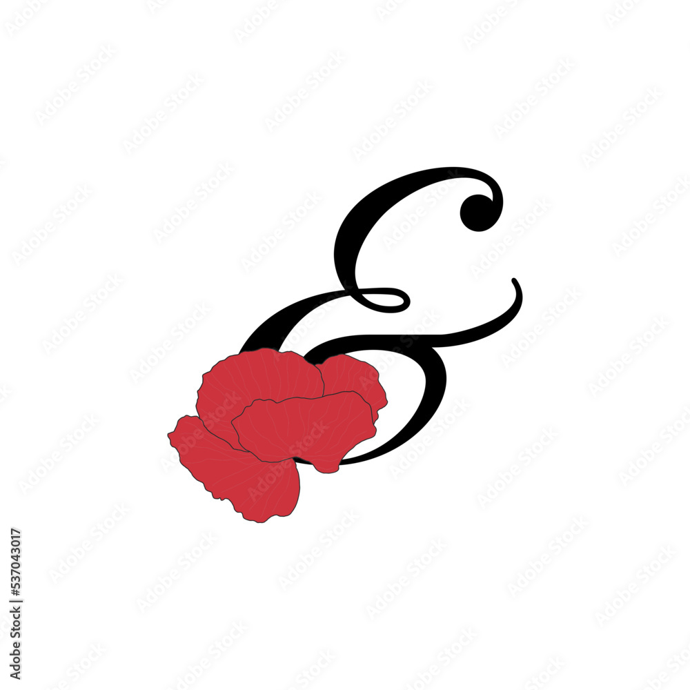 poppy letter e poppy letter e