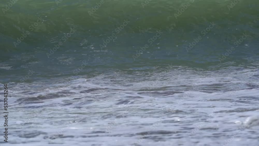 Big sea Waves with foam in beautiful Black Sea,slow motion Big sea Waves with foam in beautiful Black Sea,slow motion