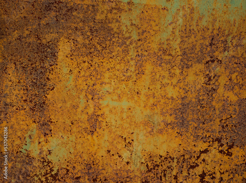 Old rusty metal texture. Rusty painted metal.
