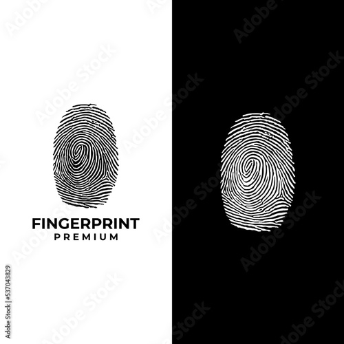fingerprint biometric vector template. finger stamp graphic illustration.