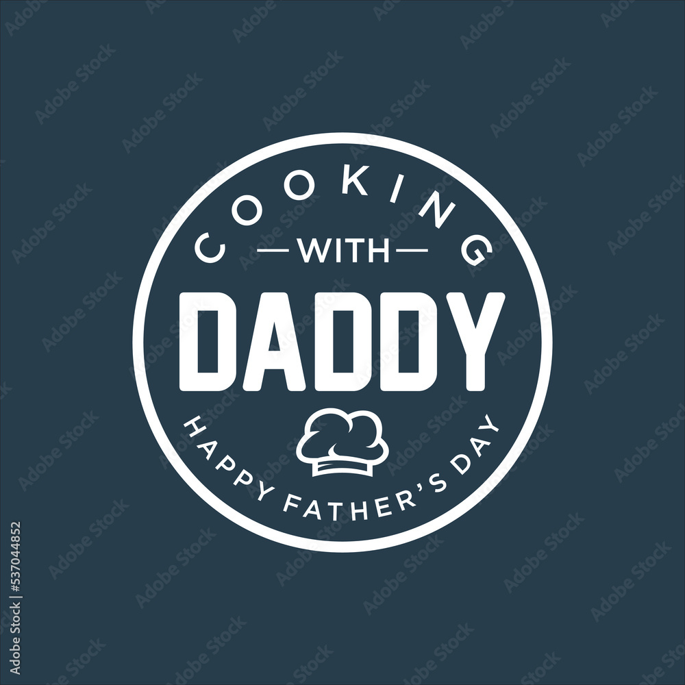Cooking with Daddy logo template