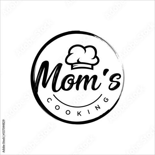 Cooking With Moms vector text template