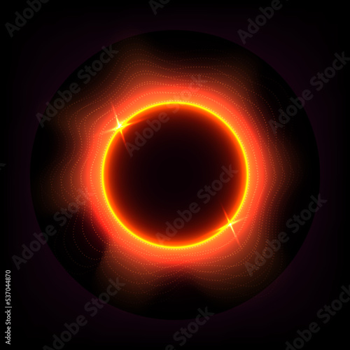Abstract background ring sphere plasma electric power effect graphic technology design vector illustration