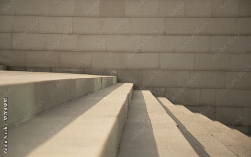 Empty concrete steps of city stairs side view Empty concrete steps of city stairs side view
