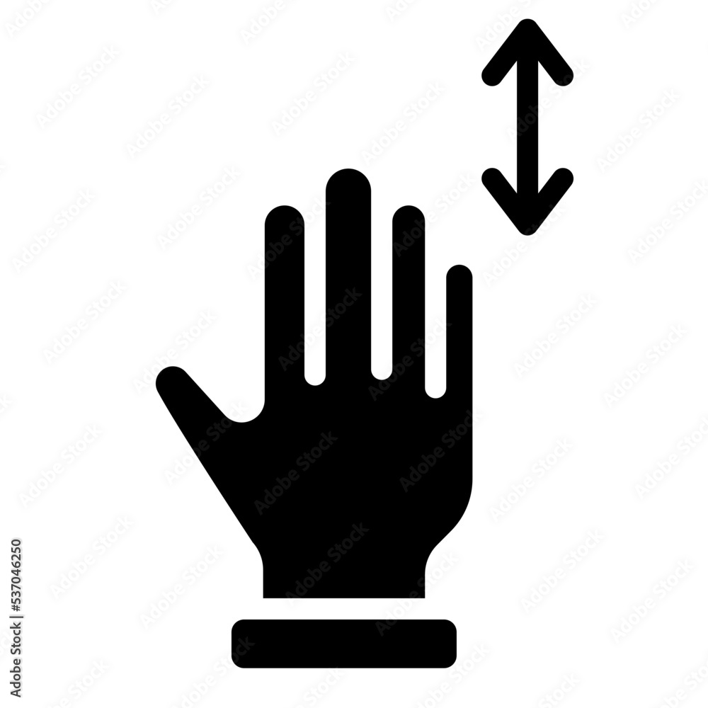 Obraz premium 5x vertical scroll icon