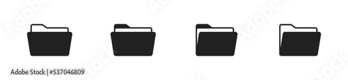 File folder icon set. Design for app, logo etc. Vector EPS 10