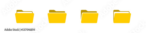 File folder icon set. Design for app, logo etc. Vector EPS 10