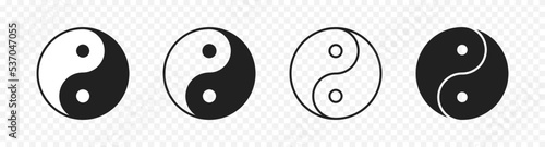 Ying Yang icon set. Balance symbol. Vector EPS 10