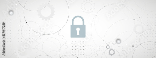Cybersecurity and information or network protection. Future technology web services for business and internet project