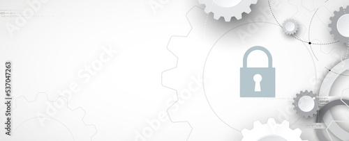 Cybersecurity and information or network protection. Future technology web services for business and internet project