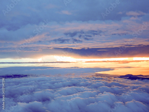 Landscape from top of mount Fuji in Japan