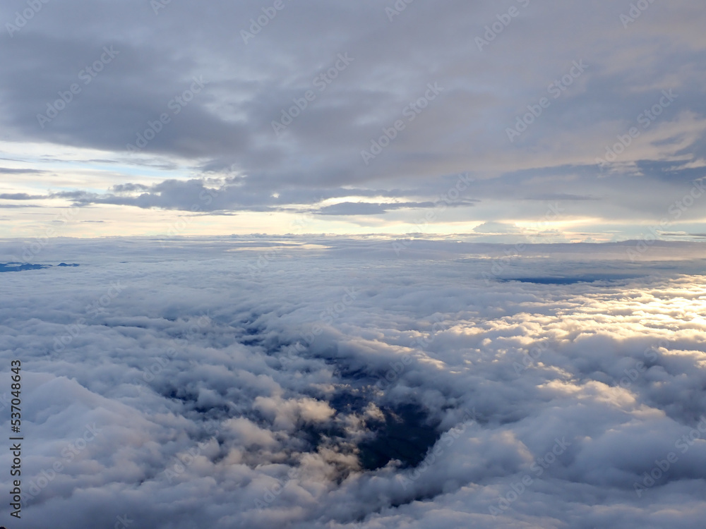 Naklejka premium Landscape from top of mount Fuji in Japan