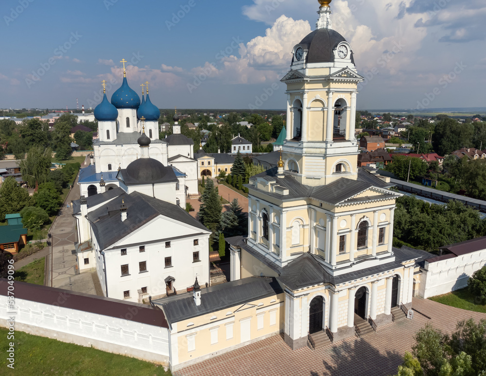 Aerial view The world famouse Vysotsky men monastery in Serpukhov,Russia.