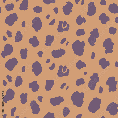 Abstract modern leopard seamless pattern. Animals trendy background. Beige and black decorative vector stock illustration for print, card, postcard, fabric, textile. Modern ornament of stylized skin