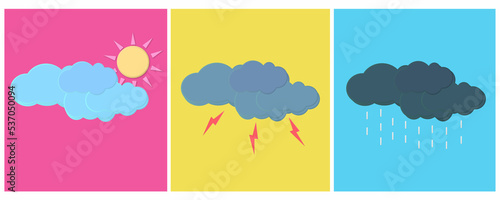 weather forecast icon illustration 