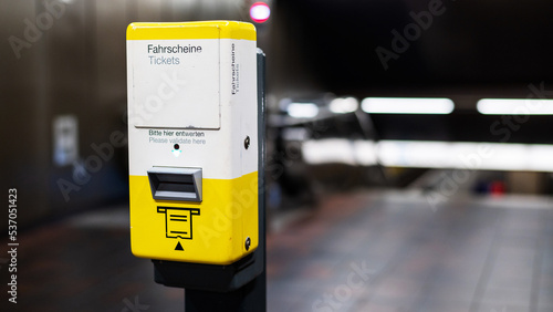 Photography Ticket machine in the Berlin underground, Germany