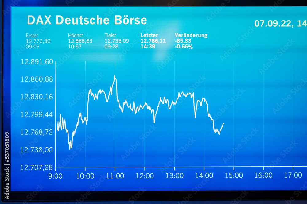 German stock exchange in Frankfurt, Germany - obrazy, fototapety, plakaty 