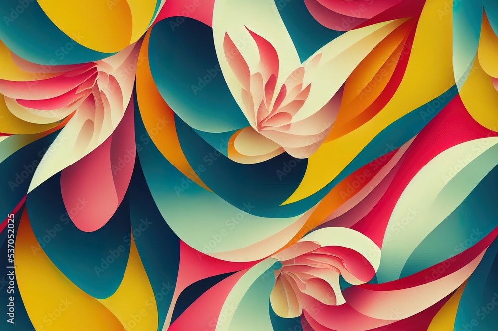 Floral brush strokes seamless pattern design for fashion textiles, graphics, backgrounds and crafts Floral brush strokes seamless pattern design for fashion textiles, graphics, backgrounds and crafts