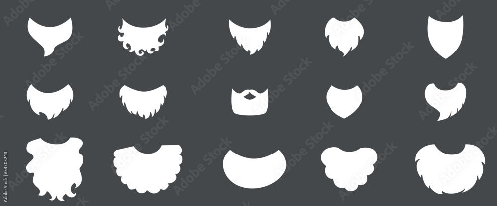 Moustache silhouette set. Vector stock illustration isolated on black chalkboard background for photo booth box, barber shop logo. Moustache silhouette set. Vector stock illustration isolated on black chalkboard background for photo booth box, barber shop logo.