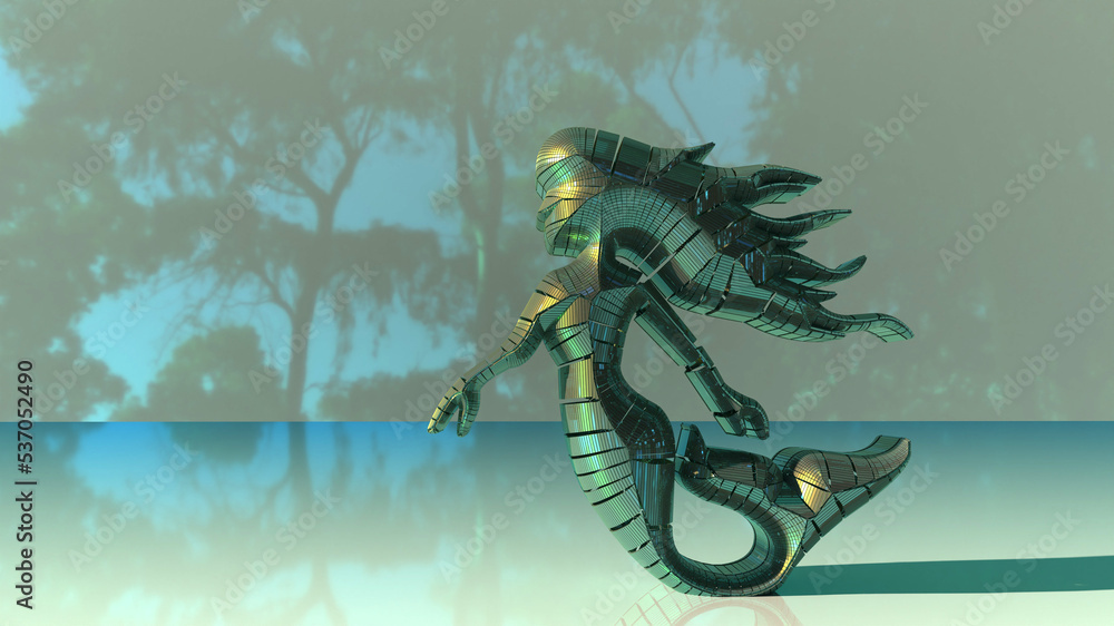 Φωτογραφία A 3D Illustration of a sea creature from the wonderful world of sea and beneath
