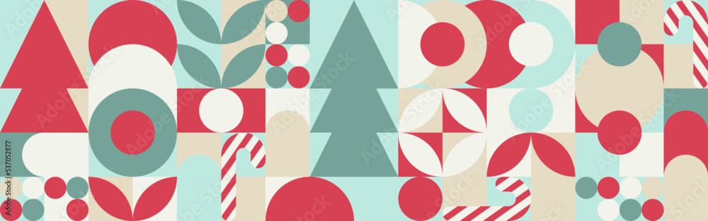 Geometric seamless pattern with winter patterns, Christmas trees in scandinavian style. New Year - trendy colored mosaic texture for textiles and wallpapers. Geometric seamless pattern with winter patterns, Christmas trees in scandinavian style. New Year - trendy colored mosaic texture for textiles and wallpapers.