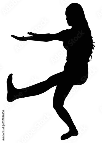 fitness woman doing exercise, vector